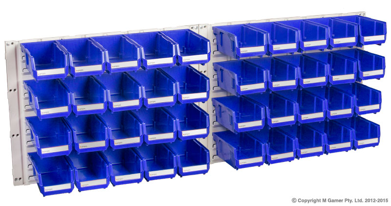 HB Hanging Panel 40 Bin Kit (Blue)